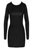 Robe mini clubbing dos nu zippée