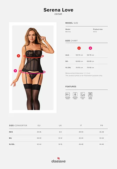 Serena love Corset et string noir