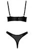 Soutien gorge et string en faux cuir mat