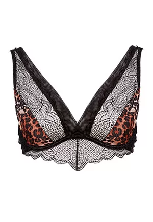 Soutien gorge triangle armaturé Wildcat noir léopard