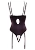 Body ouvert jarretelles amovibles