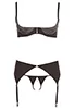 Lingerie classe ouverte strass bijou 3p
