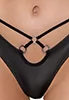 Soutien gorge et string en faux cuir mat