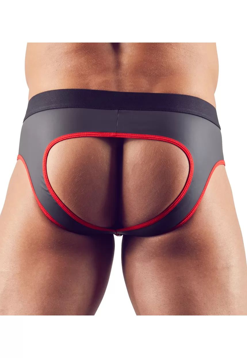 Jockstrap zippé couture rouge