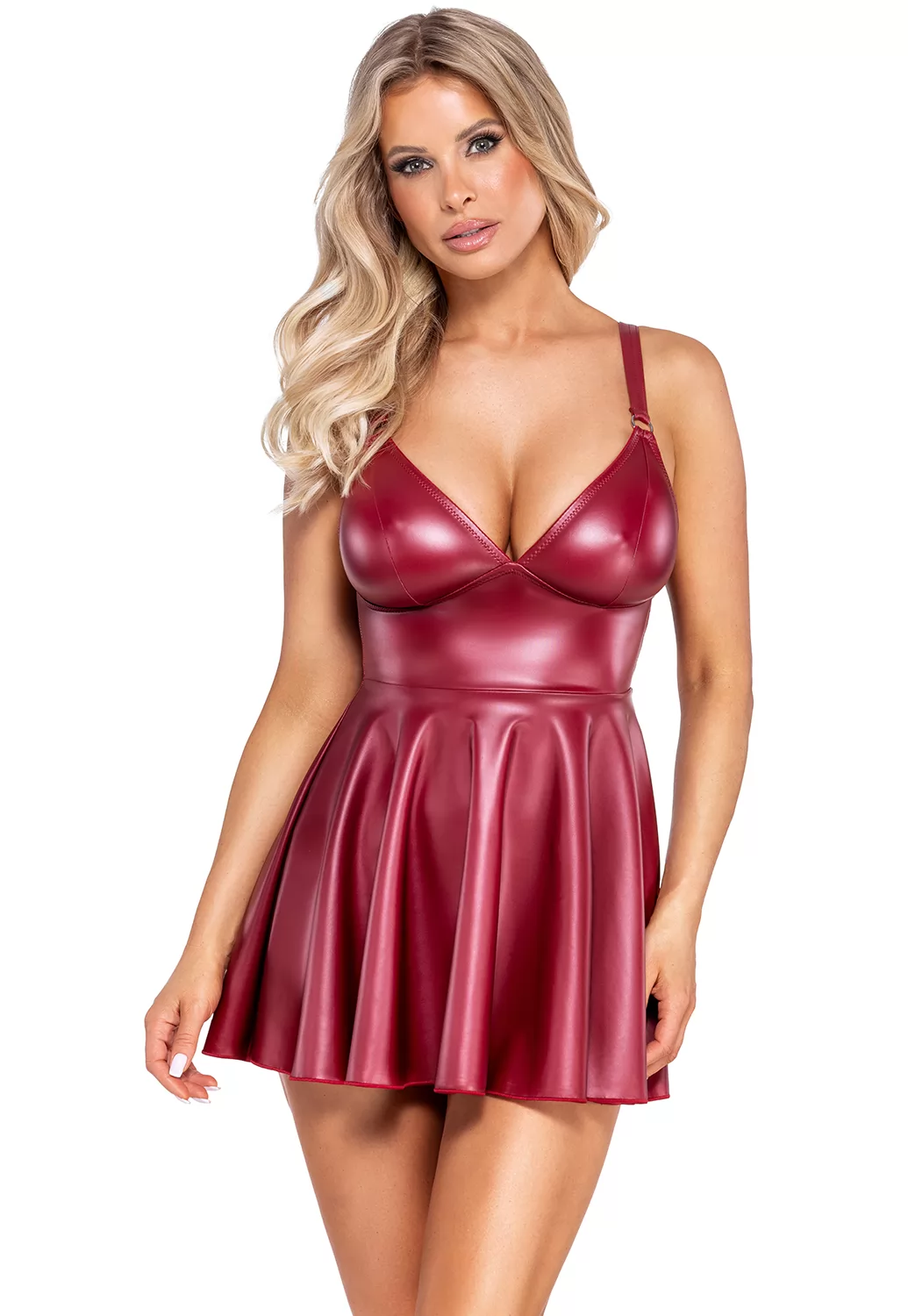 Robe sexy rouge évasée