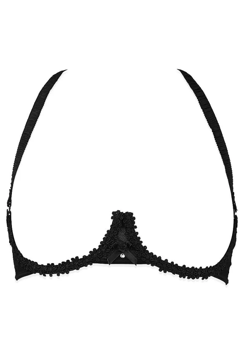 Capeline Soutien gorge ouvert et String