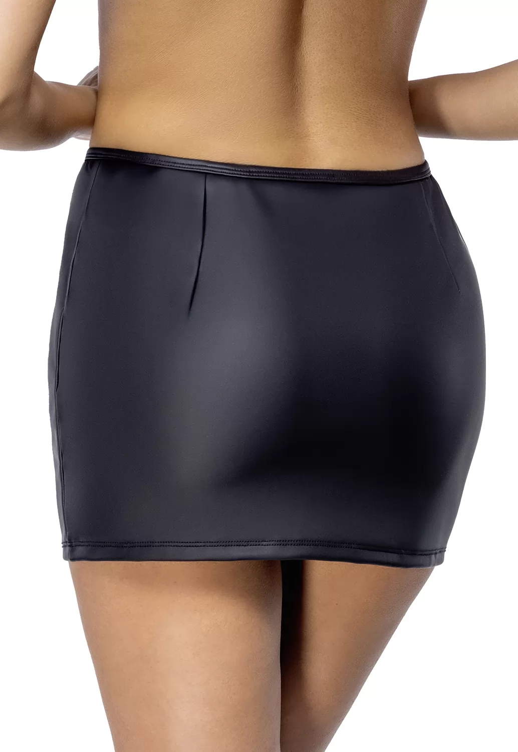 Mini jupe zip à strass