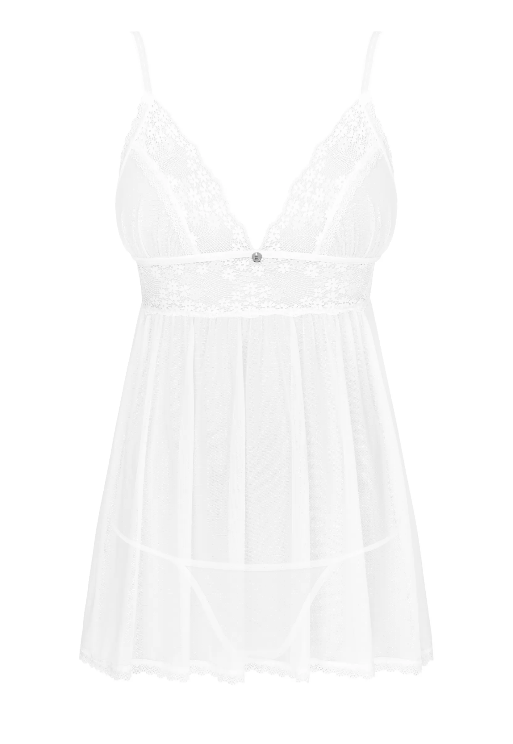 Babydoll et String Heavenlly blanc