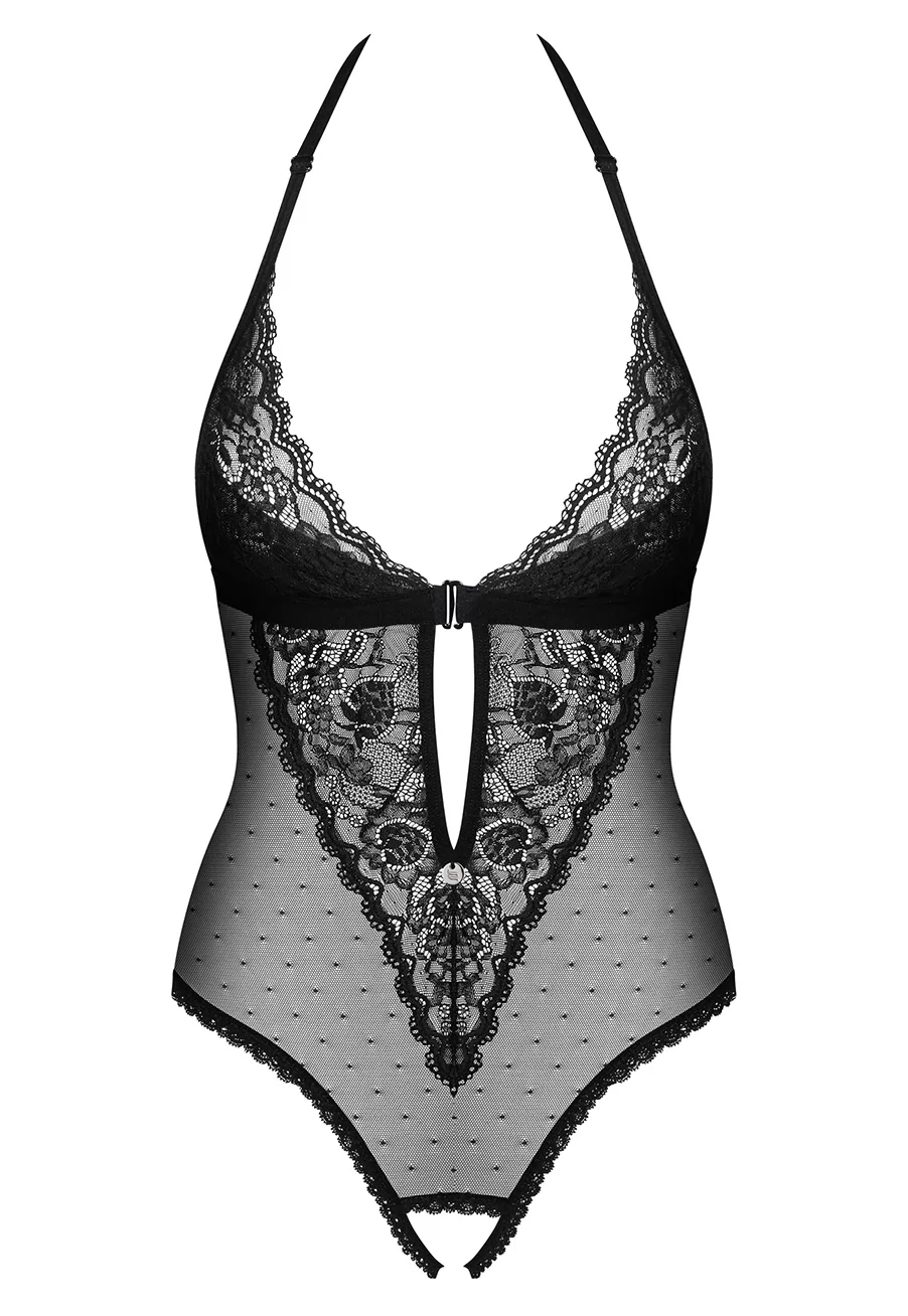 Body ouvert noir Mauress