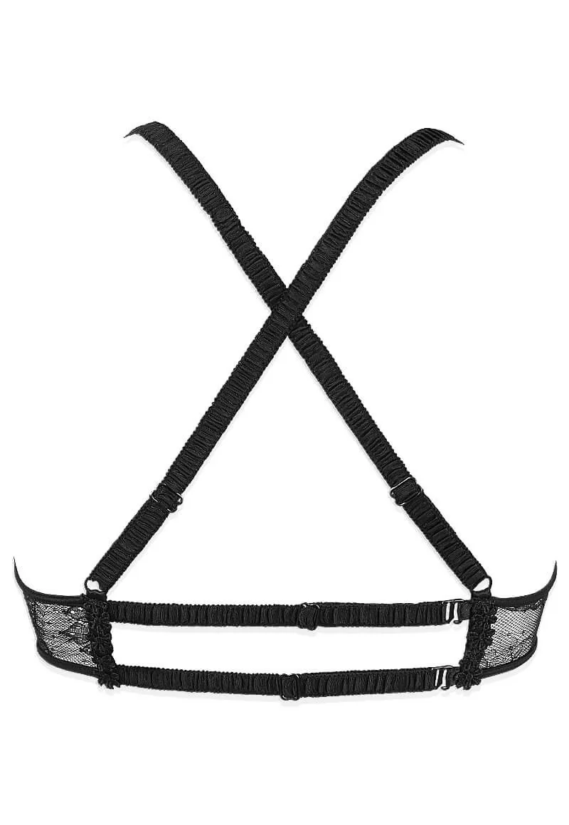 Capeline Soutien gorge ouvert et String