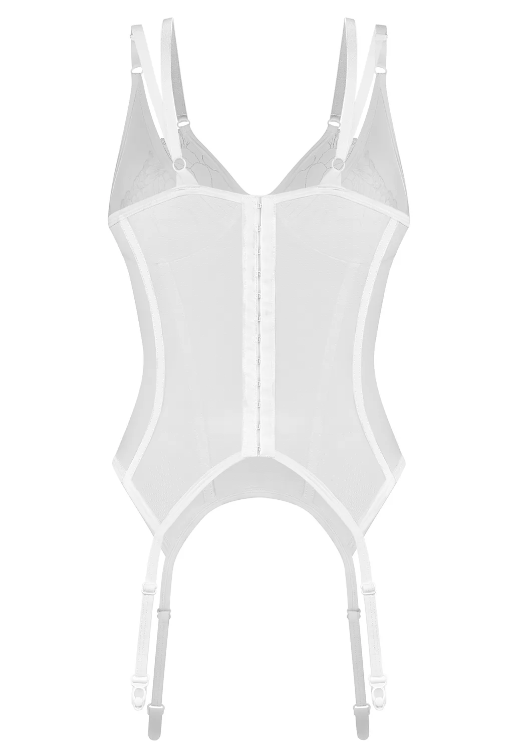 Corset blanc Arrowel à jarretelles