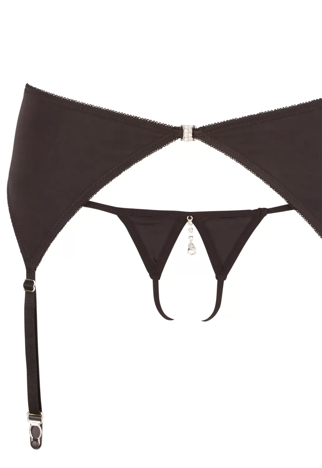 Lingerie classe ouverte strass bijou 3p