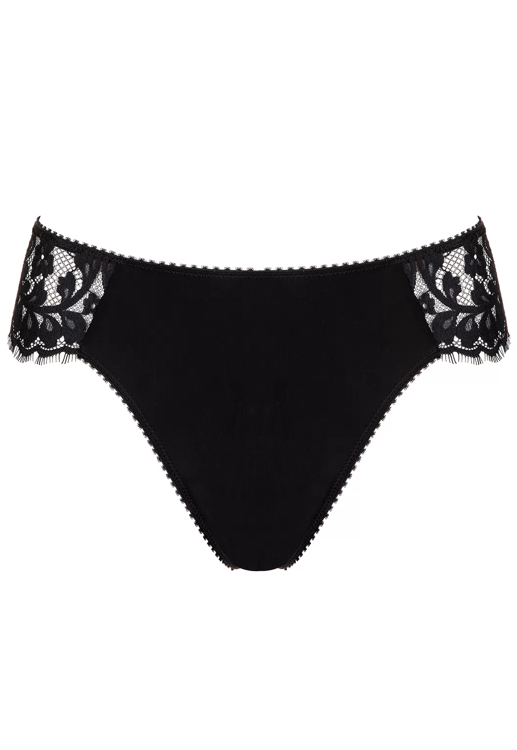 Slip Brésilien dentelle noir Rivoli