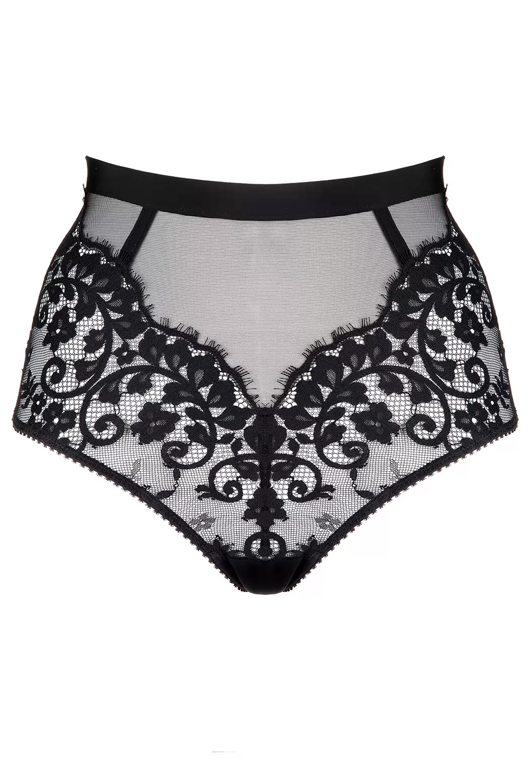 Slip Brésilien taille haute noir Rivoli