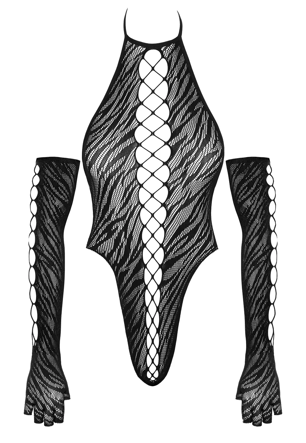 Body string sexy et gants longs