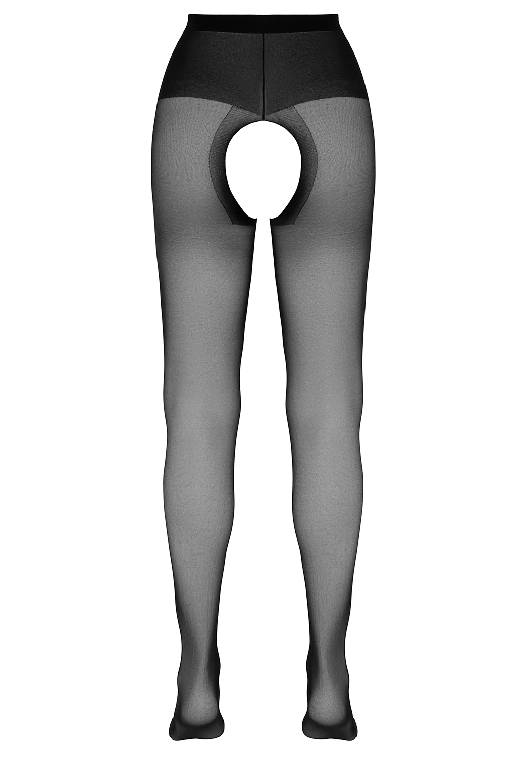 Collant ouvert noir sexy pointes renforcées