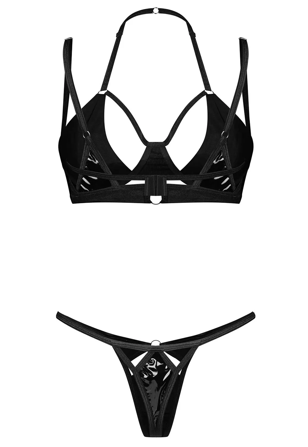 Lingerie vinyl noir Keira Lise