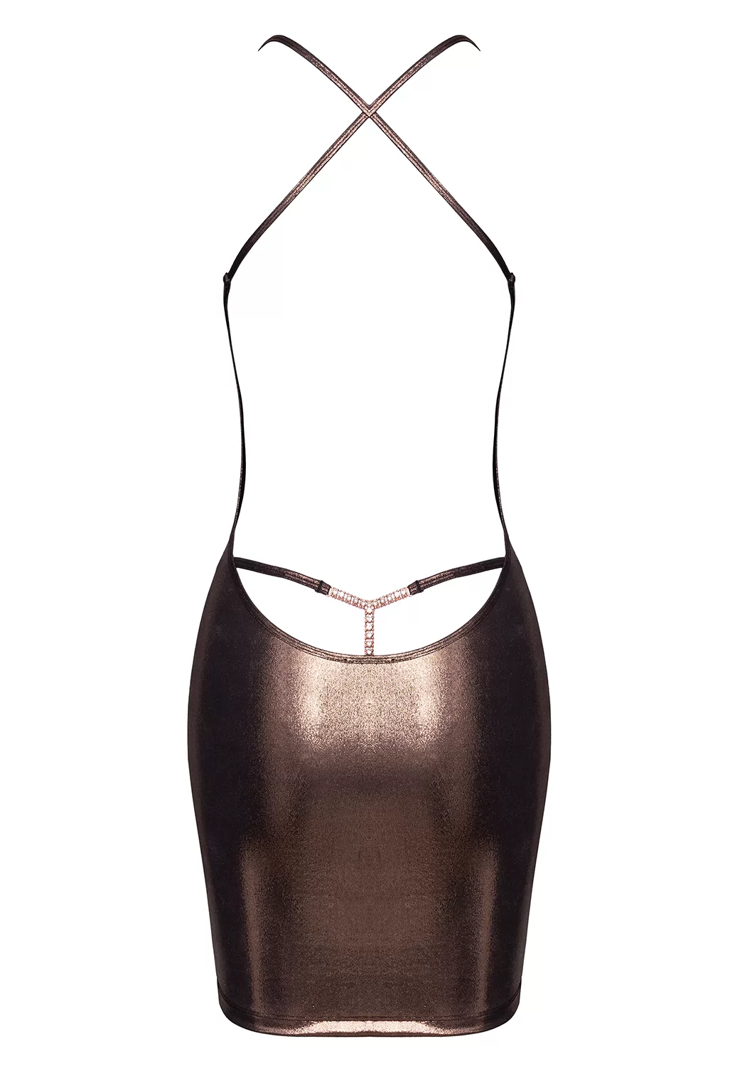 Robe sexy décolletée et string bijou