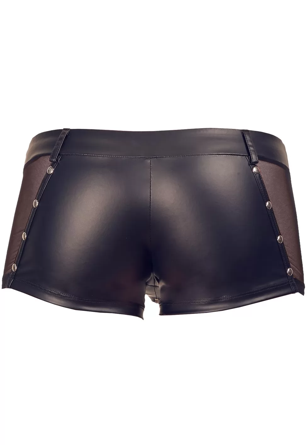 Boxer wetlook zip insert transparent