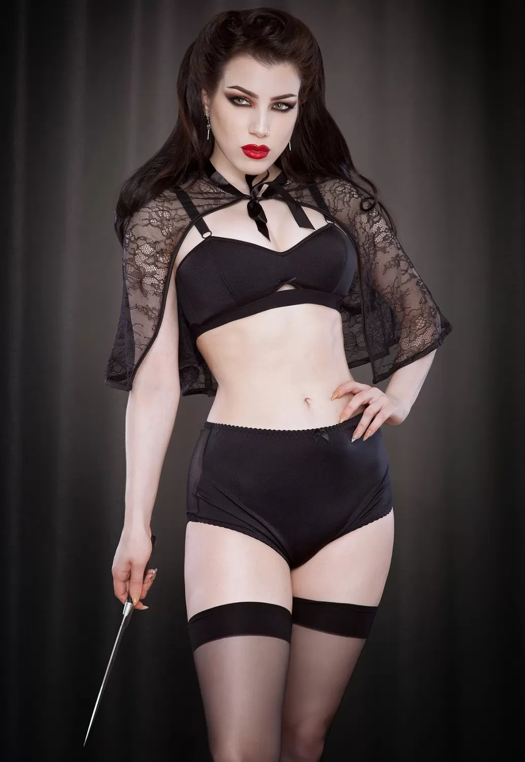 Culotte transparente au dos rétro Van Doren noir
