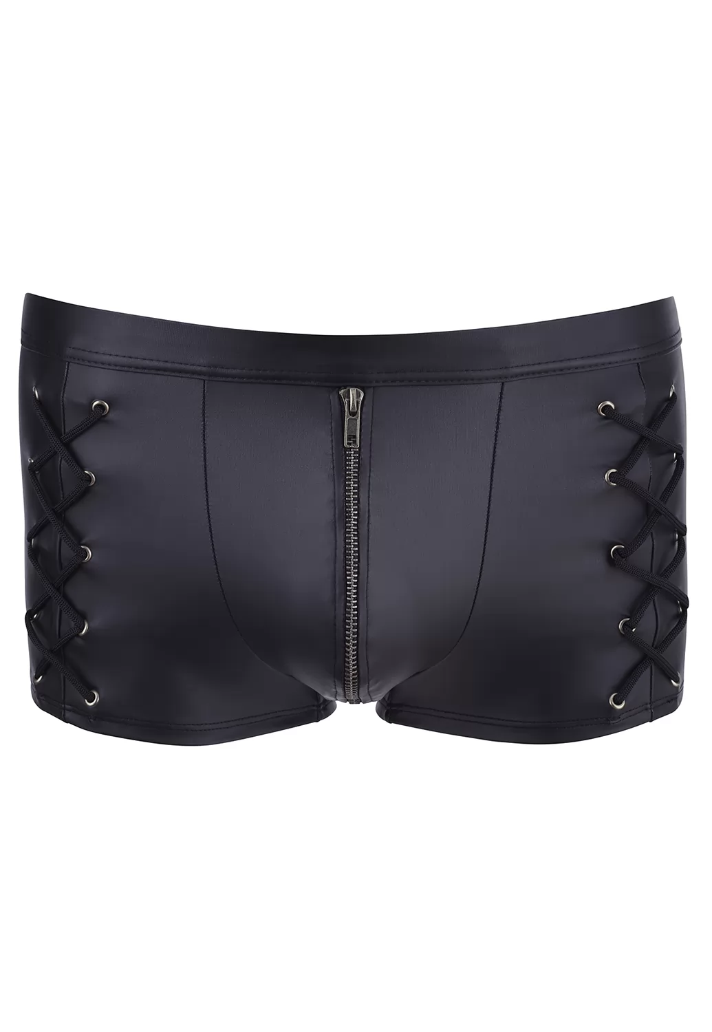 Shorty pour homme effet cuir et zip