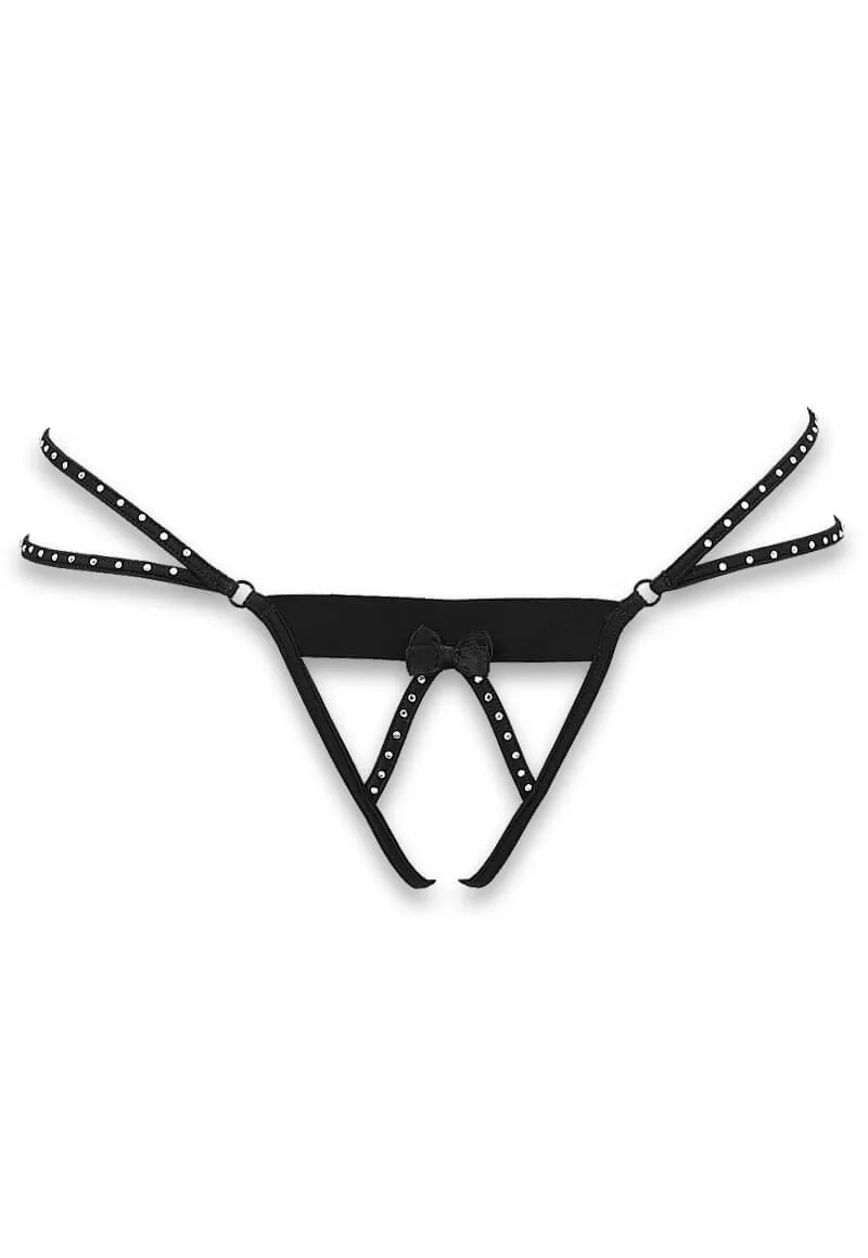 Soutien gorge et String ouverts Guimauve
