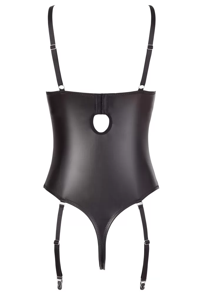 Body string ouvert redresse sein cuir simili